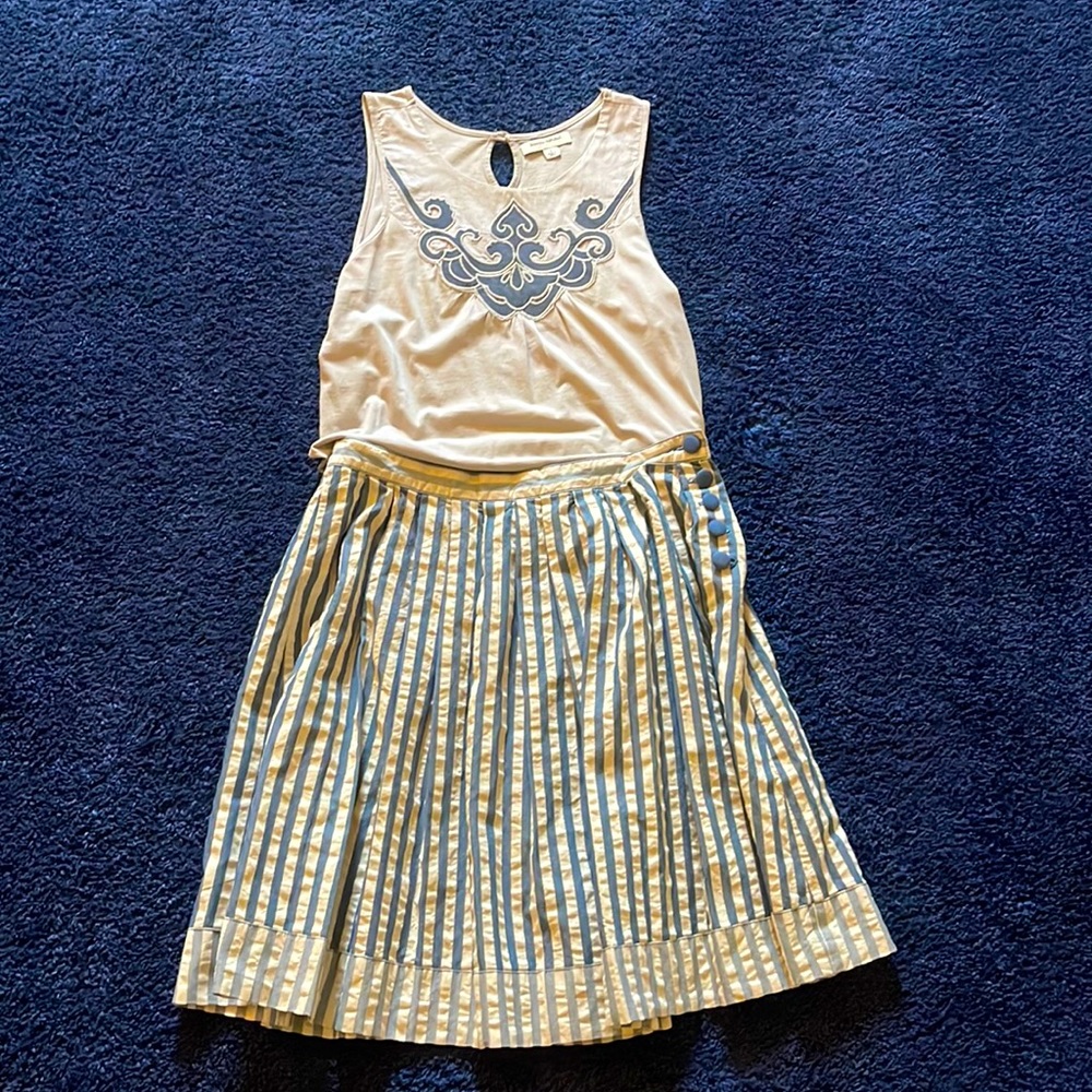 Skirt and shirt combo!  Perfect for spring!